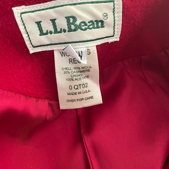 L.L. Bean Women's Plus Size 20W Wool Cashmere Blend Suit Blazer Jacket Red Lined - Picture 6 of 7
